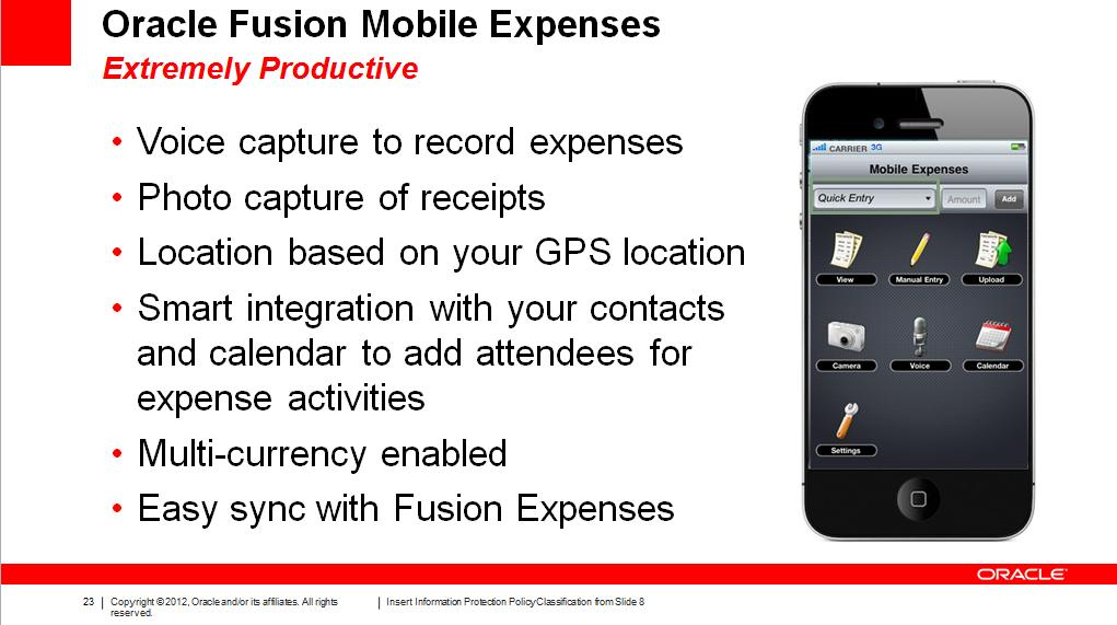 Mobile Expenses Copyright