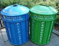 Big Belly Recycling Container New York, NY (Pop: 8,175,133) The public recycling program placed 626 recycling receptacles (316 beverage containers and 310 paper) throughout all five boroughs,