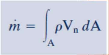 (kg/s) where V is velocity v is specific volume Mass Flow