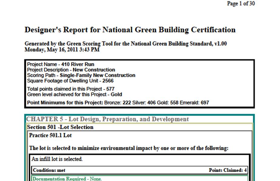 Steps to Certification: Create Designer s Report Use online Scoring Tool or