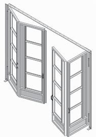 Solid entry doors are used with pressurized input plenums to enclose paint booths in pressurized
