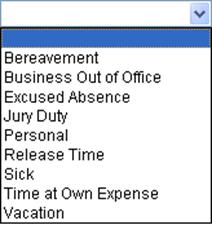 Commonly Used Time Types in Absence Management Report-only. 3 personal days a year.