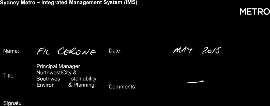 Sydney Metro Integrated Management System (IMS) M
