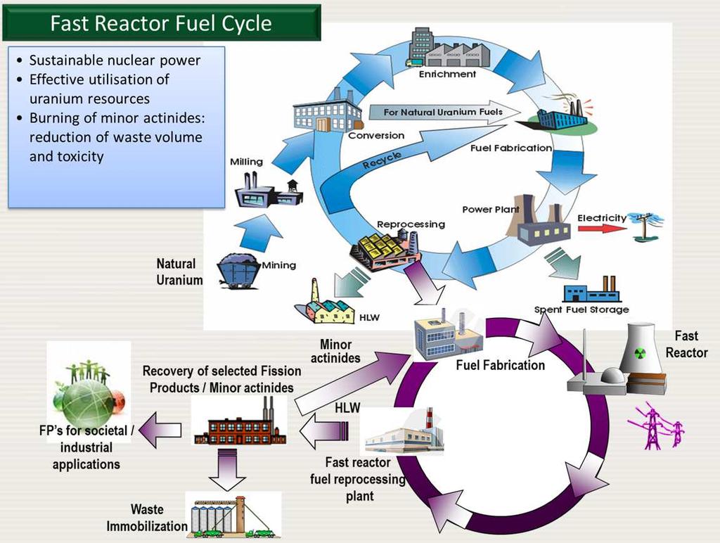 Fast Reactors in a closed fuel cycle: Towards a more sustainable nuclear energy Today s generation of reactors: Safe, reliable and competitive Availability of secure resources (about 100 y at the