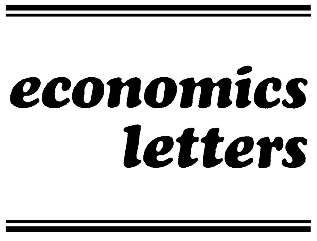 Economics Letters 81 (2003) 67 71 www.elsevier.