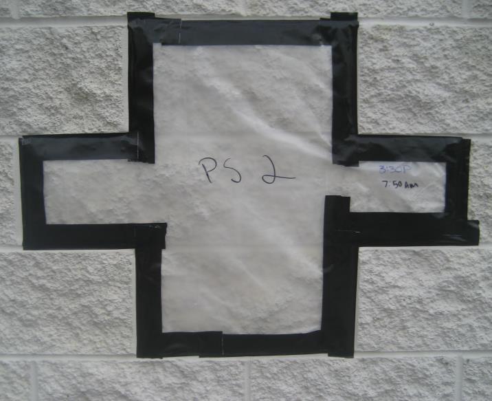 Method 1 Plastic Sheet Method (con t) Tape perimeter of sheet of polyethylene to surface 4 mils (0.
