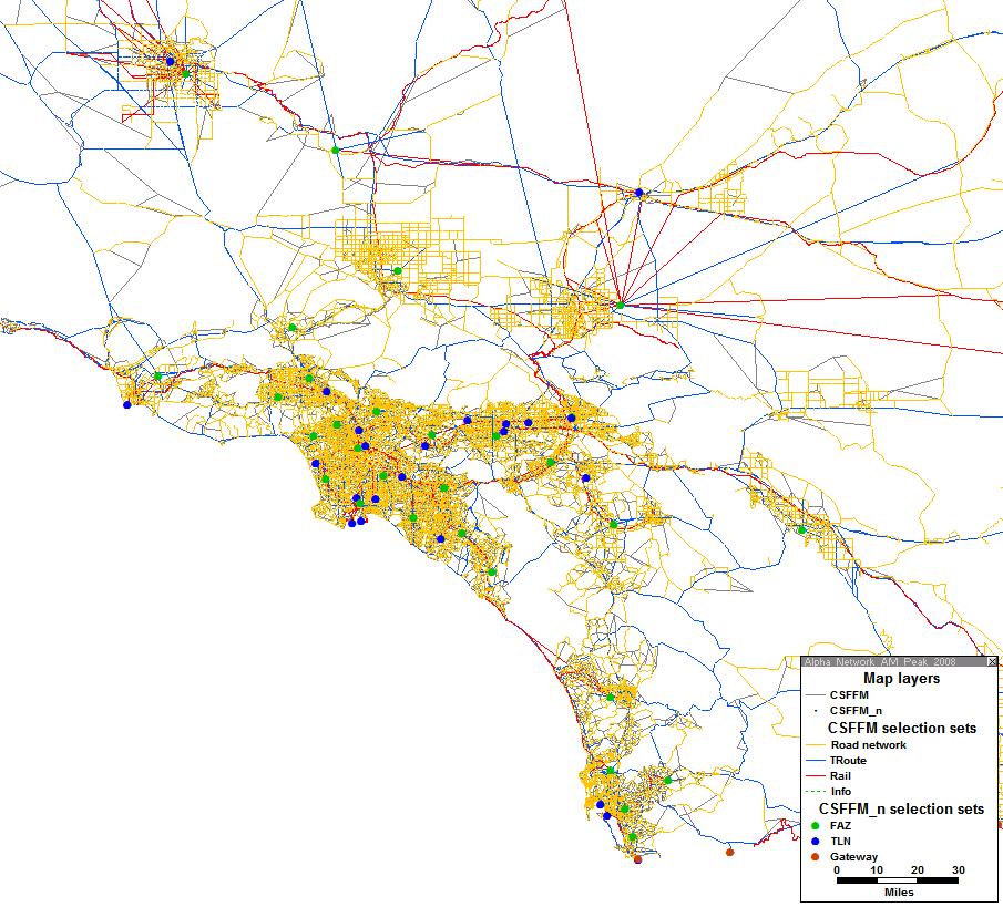 Proposed FAZs and TLNs FAZ (222) Zones in CA: 96 Other States (FAF regions) : 118 International : 8 Santa Barbara Kern San Bernardino TLNs (48) Airport: 13 Seaport: 11 Rail terminal: 24