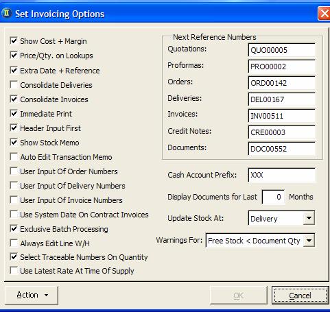 Set Options Set Options Both Invoicing and SOP have a number of options that dictate exactly how the system will operate.