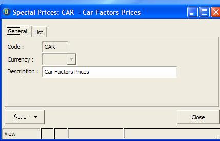 Special Prices Special Prices The Special Prices function from the Maintenance menu allows any number of Special Price Tables to be created.