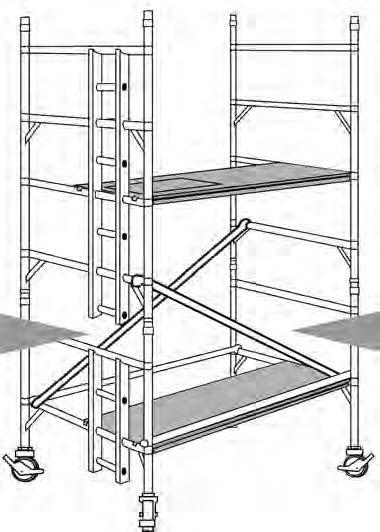 Assembly (cont d) 4 Insert 4 rung frames to correspond with the 2 rung frames (see below) and lock the locking clips (refer to page 5).