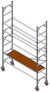 4m or more) Fit Diagonal Brace (diagram 7b) 7b Diagonal Brace fitted in opposite direction from top rung of frame below Temporary platform (standing position) 7c Fit Outriggers as required OUTRIGGER