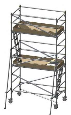 10i. Standing on Top working platform Fit Toeboard set. Carefulness, common-sense and caution are factors that cannot be built into scaffolding. These must be provided by the user of the equipment.