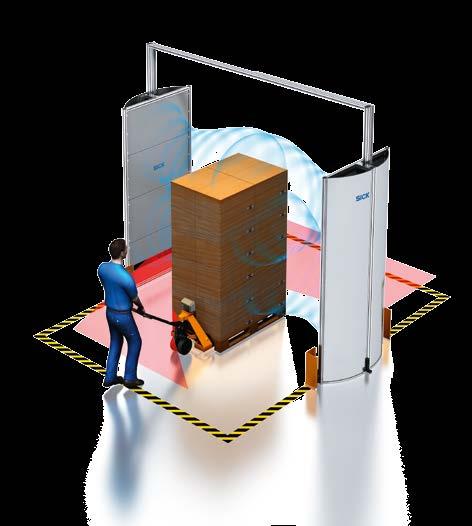 With RFGS Pro, RFID tags can be read fully automatically without any interruptions regardless of whether the goods are located inside boxes, on pallets, or inside