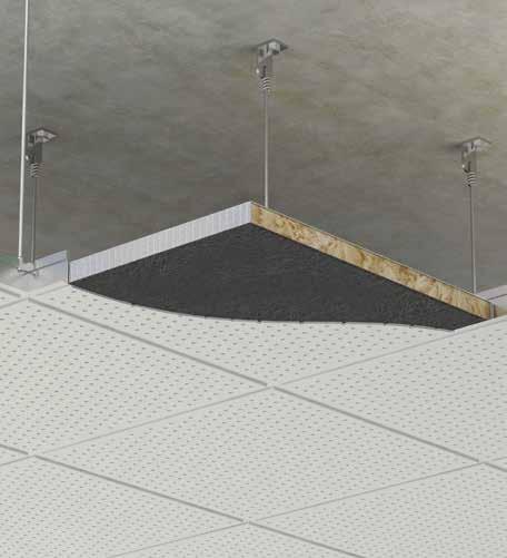 Acoustic Insulation ACOUSTIC CEILING PAD 561 & 562 designed for installation within metal tray suspended ceiling systems to assist in reducing sound transmission through the ceiling or to reduce