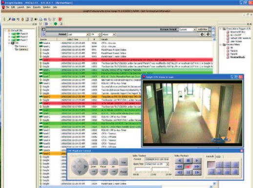 Management Software Flexible Review, Alarm and Event Management Insight automatically maintains a merged log of alarm and system events generated by all Concept 4000 modules on the network.