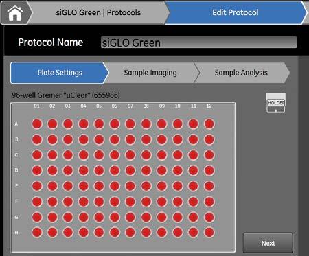 Select the preconfigured siglo Green Protocol icon and
