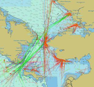 2015, 452 vessel transits through the Bering