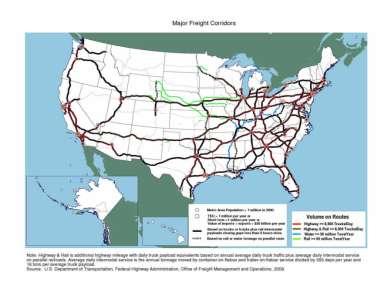 National Freight Network USDOT will establish a National Freight Network by 2013, consisting of a primary freight network and rural freight corridors.