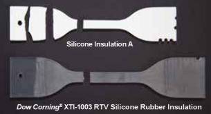 Silicone Comparison Study Not all silicones are created equal In high-temperature immersion testing against a syntactic silicone for subsea wet insulation, Dow Corning XTI-1003 RTV Silicone Rubber