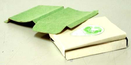 Figure 1: green packaging from banana fiber for instant food products as envelope style (Stand-up pouch) The results for the development of green packaging from banana fiber for instant food products