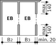2 / 6 Width for basement garage Dividing walls Single Platform (EB) Double arrangement (2 x EB) Triple arrangement (3 x EB) platform 230 * 240 250 B1 platform B1 platform B1 260 230 * 520 230