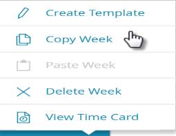 Copy and Paste a Week of Shifts Copy an entire of week of shifts from one employee and paste to another.
