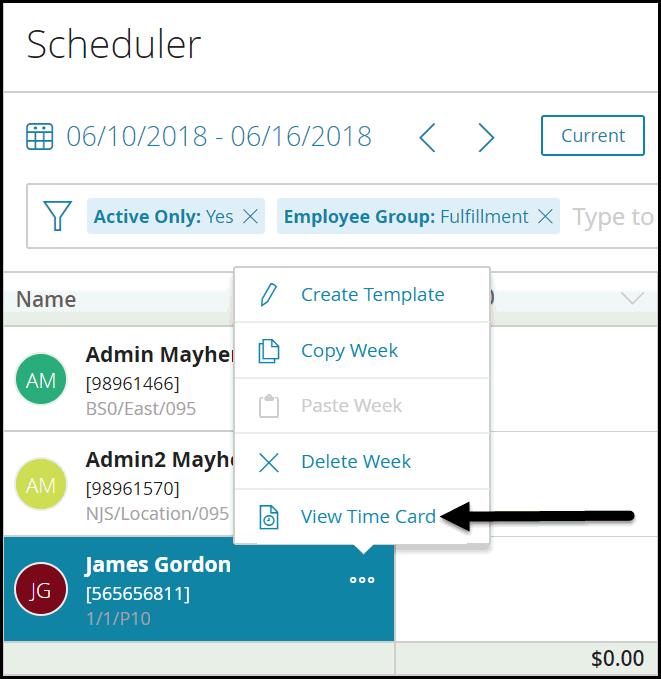 Navigate to an Employee s Time Card Access the Employees > Employee Time