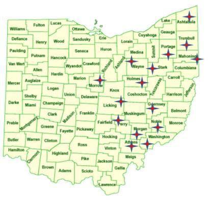 Ohio Counties with Commercial Disposal Wells In most shale gas plays, wastewater is disposed of