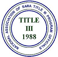 National Association of SARA Title III Program Officials Concerned with the Emergency Planning and Community Right-to-Know Act Measuring Progress in Chemical Safety: A Guide for Local Emergency