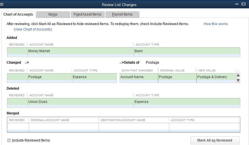 Topic 2: Client Data Review Review List Changes The Review List Changes feature is accessible with Accountant ToolBox only when you launch a review using the Client Data Review feature.