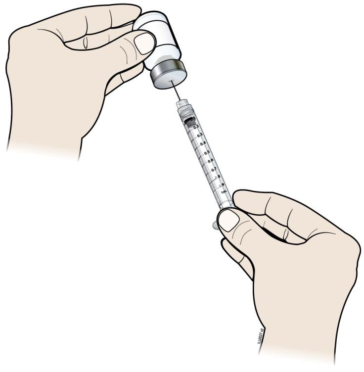 Make sure that the NEUPOGEN liquid is covering the tip of the needle.