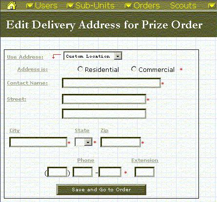 Placing your Unit s Prize Order Under the Orders menu along the top, this time choose Unit Prize Order.