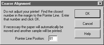 9 Type the number in the Pointer Line Position field in the window that appears, then click OK.