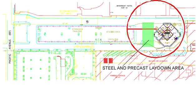 Analysis and Design of a High Rise Steel Braced Frame Core 61 tower crane is located on the north side of the tower, as this is the closest side to the staging area.
