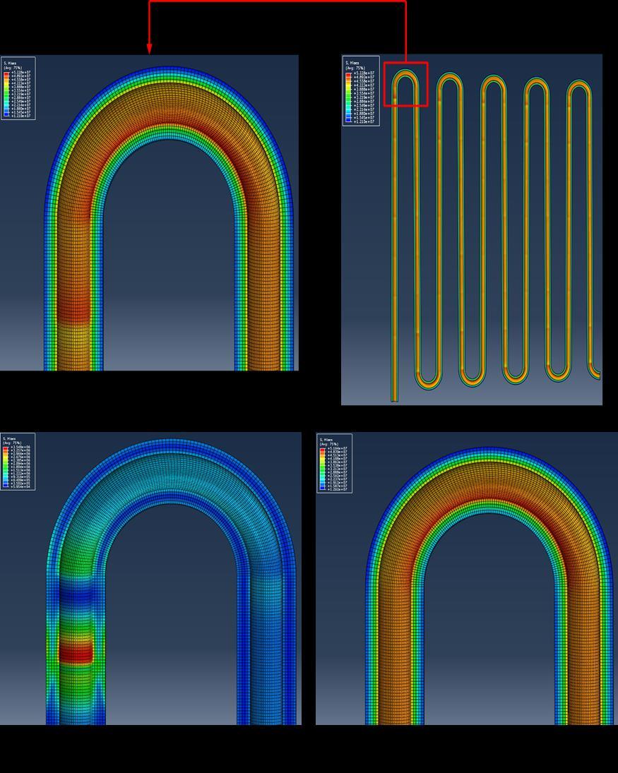 modeled for the thermal stress analysis, because heat load is concentrated at the outlet of the heat exchanger tube.