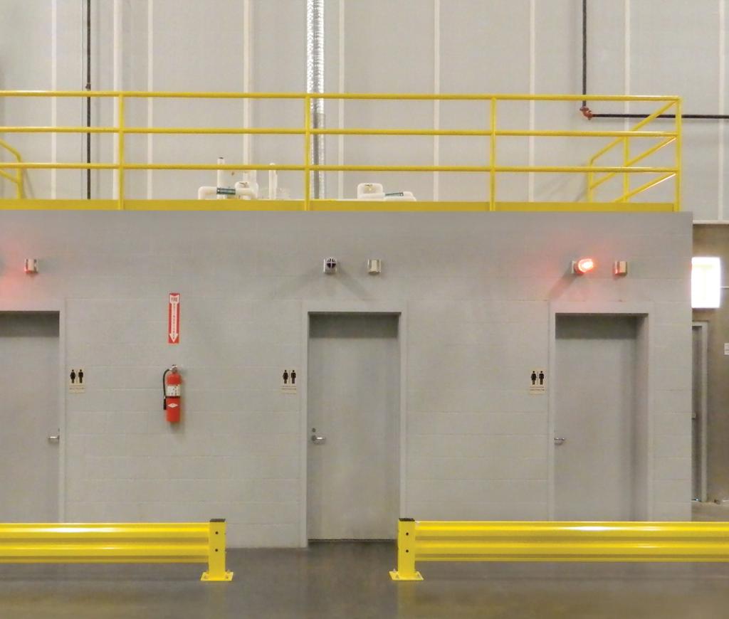 Restroom Area Guardrail The effective direction of warehouse traffic is necessary to ensure safety and efficiency in the workplace.