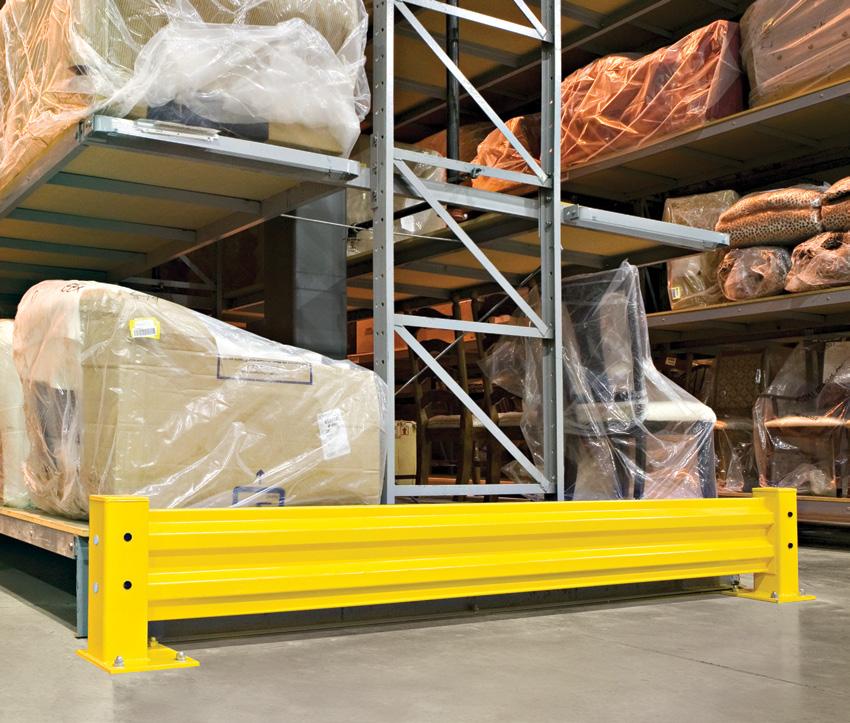 24/7 protection where you need it, when you need it. Secure vulnerable rack-aisle-ends with Cogan single rail guardrail barriers.