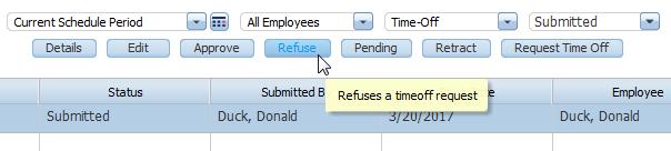 the request Employee logs in -> My Calendar ->