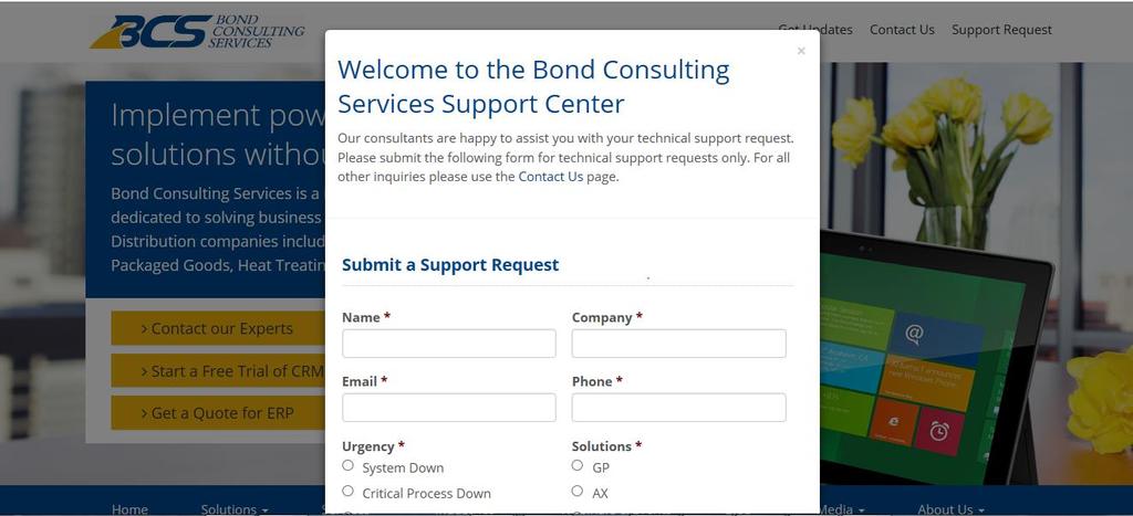 SUPPORT Email: support@bondconsultingservices.com Submit the form on our website: www.bondconsultingservices.com Please contact David Gersten for assistance with other services or solutions.