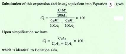 Example: Determine the composition, in atom percent, of an