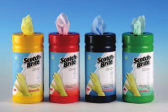 Hygiene and Comfort section page 1 of 1 3M Scotch-Brite 3M Scotch-Brite Colour Coded Hygiene Wipes Ideal for the truly effective cleaning of most common surfaces.