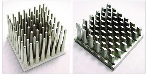 heat exchangers. The cost and the performance of MIM heat sinks depend on the optimal use of copper powder grades and a processing technique to achieve good density and thermal proper ties.