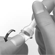 Attach the needle by pressing it onto the AVONEX PEN glass syringe tip. Do not remove the needle cover.