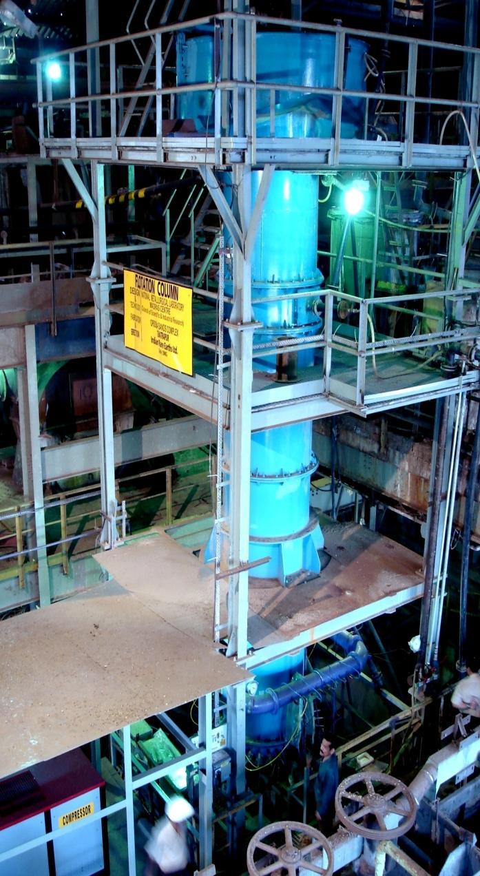 (a). Indian Rare Earths Limited, OSCOM, Chatrapur, Orissa: A commercial size flotation column of 1.