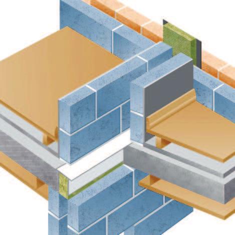 Acousformer and Slabformer horizontal cavity stops Acoustic fire-rated cavity stop and slab former To prevent the passage of sound between separating floors and party wall junctions Performs the