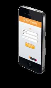 Mobile data recording iphone App ZEUS mobile is available for download from the App Store and enables online time recording,
