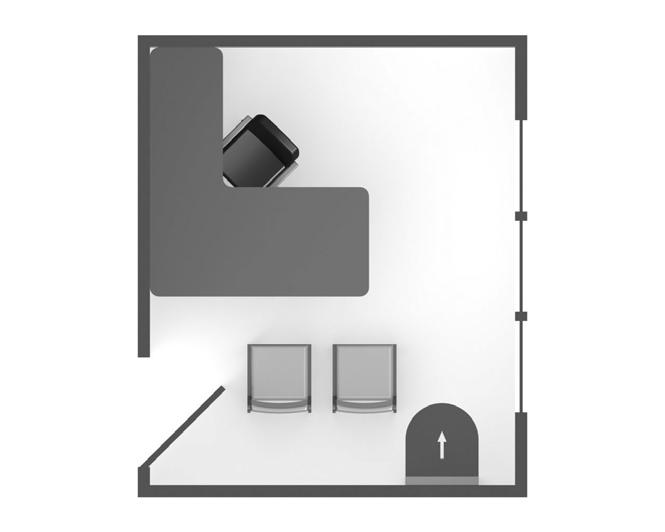 Figure 11 Design Example - Private Perimeter Office DESIGN EXAMPLE - OPEN PLAN INTERIOR OFFICE This is an open plan office for customer service representatives The office is furnished with