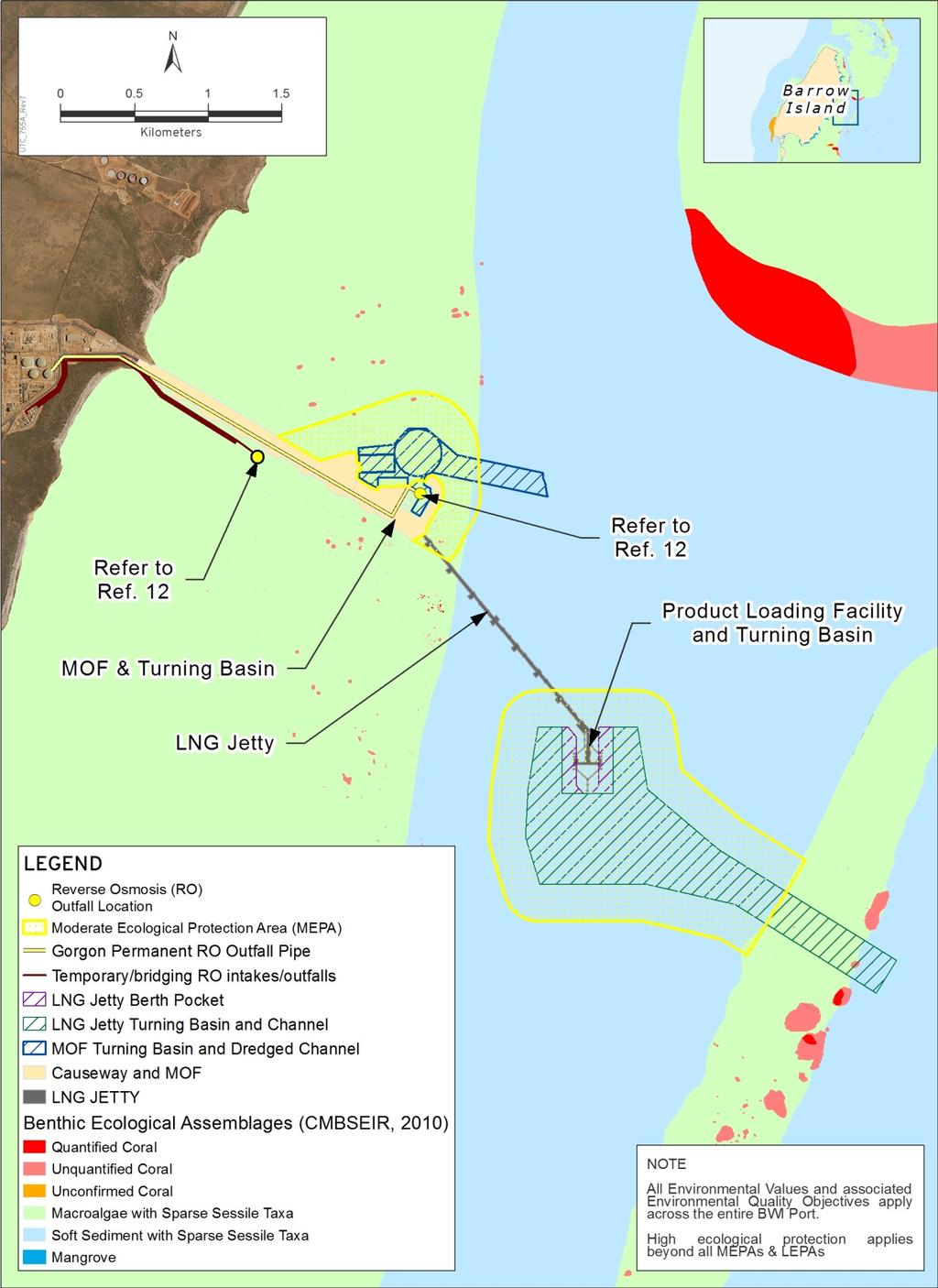 Figure 6-3: MOF and LNG Jetty showing MEPA Boundaries