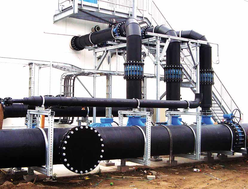 The AGRU Poly-Flo double containment piping system can