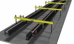 continuously supported track with Flexiweb rubber profiles decoupling